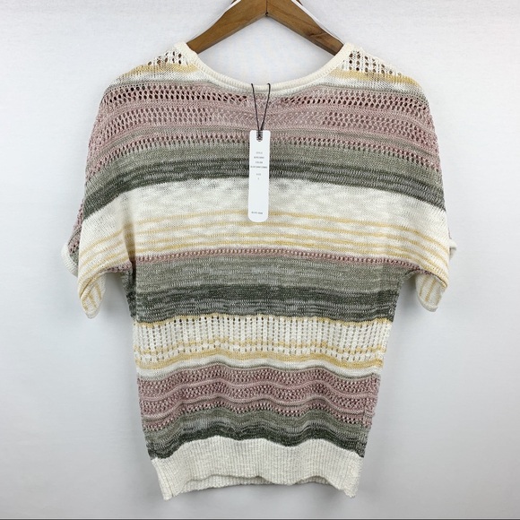 Olive + Oak NWT Striped Crocheted Lightweight Top - Picture 4 of 7